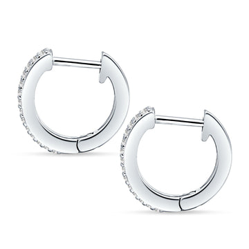 Emerald Cut Green Emerald CZ Hoop Earrings 925 Sterling Silver Wholesale